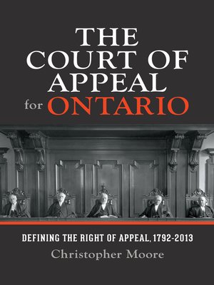 cover image of The Court of Appeal for Ontario